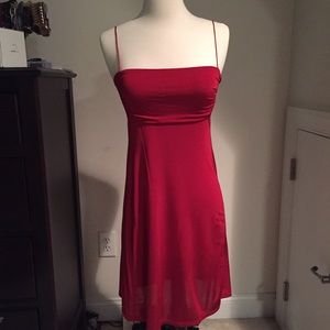 Benetton Red Slip Dress Size S